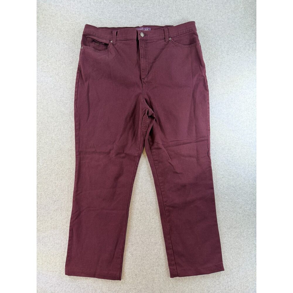 Gloria Vanderbilt Amanda Women’s Size 16 Burgundy Straight Leg Pants 3034